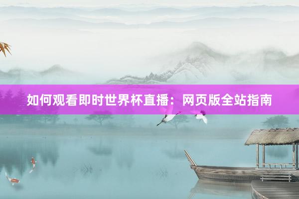 如何观看即时世界杯直播：网页版全站指南